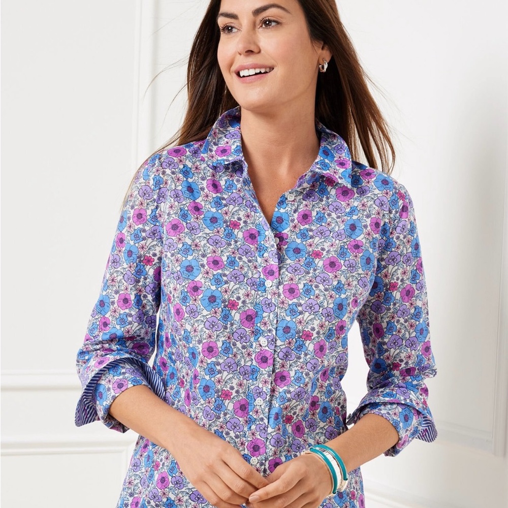 Talbots Multicolor Floral Shirt